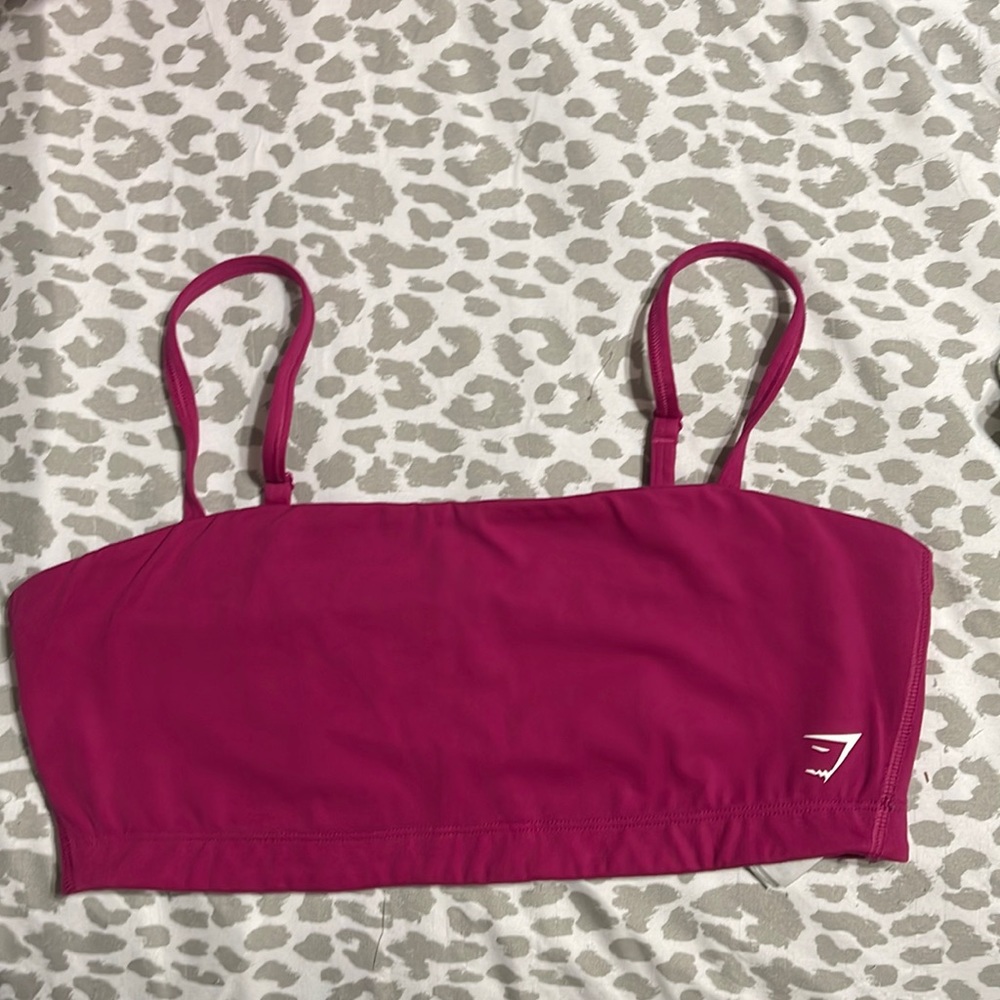 GYMSHARK Bandeau Sports Bra in Pink